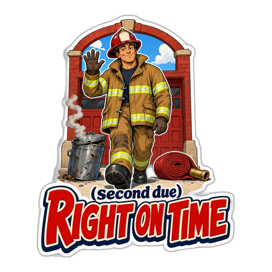Right on Time Sticker